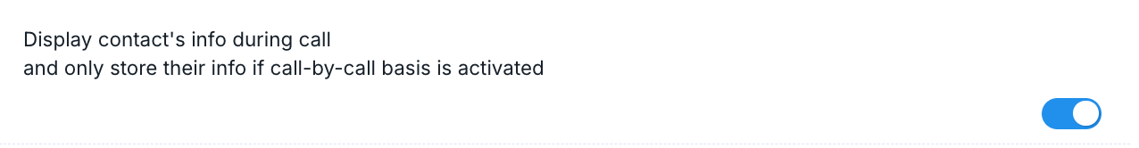 Capture d'écran des paramètres d'affichage des contacts