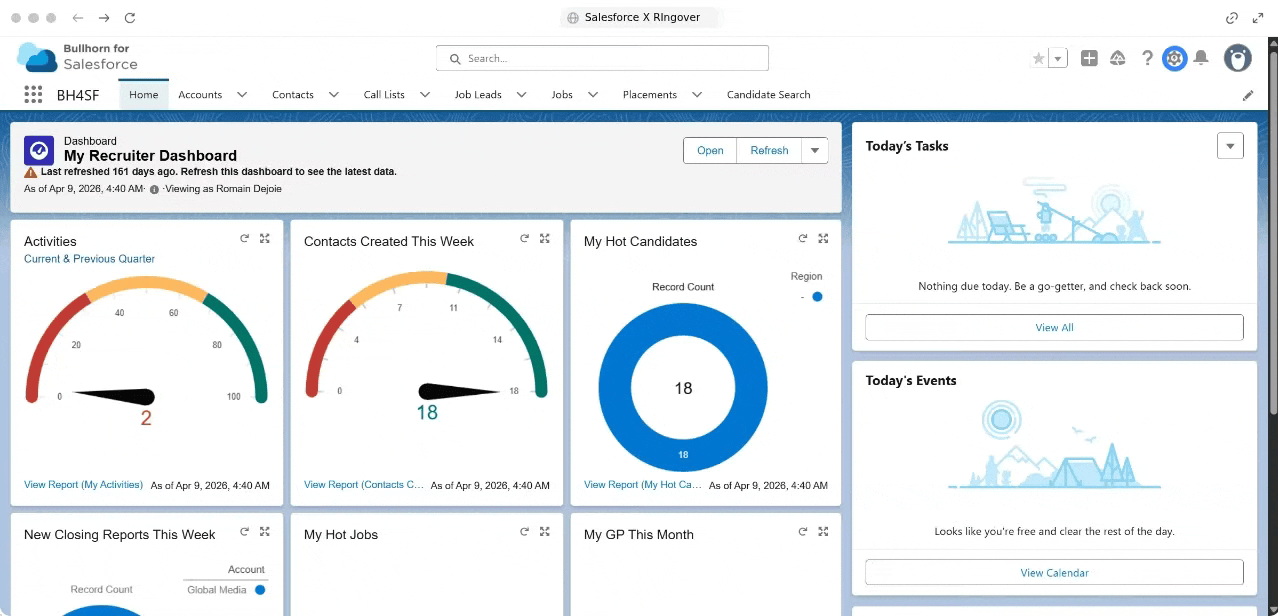 Guide pour ajouter l’application Ringover à la barre d’outils Salesforce